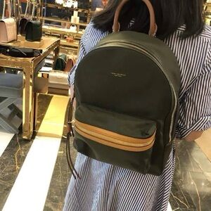 Tory Burch Olive Green Nylon Backpack